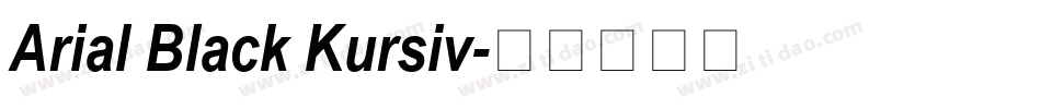 Arial Black Kursiv字体转换